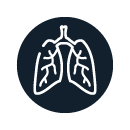 OPH_RespCircleIcon Respiratory care icon with lungs